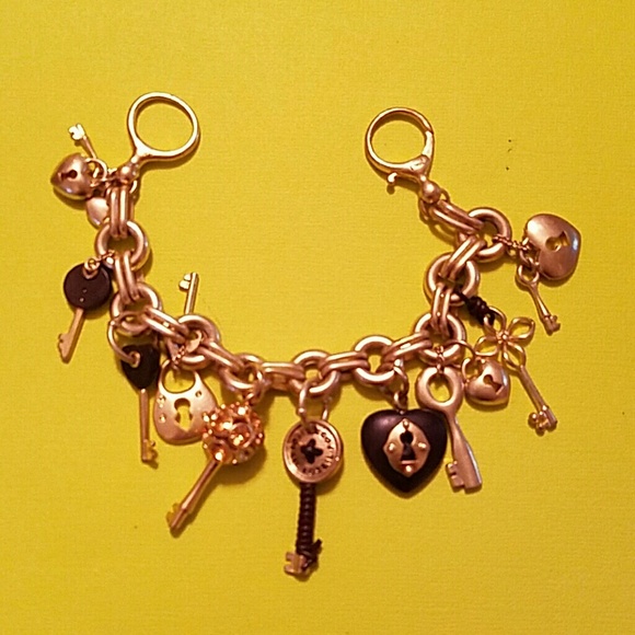 Fossil charm bracelet
