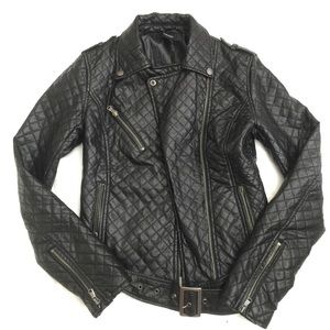 Black leather jacket