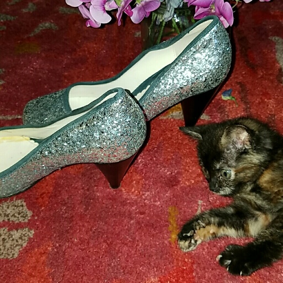 Silver glitter heels - Picture 3 of 3