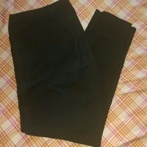 Low rise slim fit black trousers