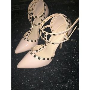 Nude Studded Heels