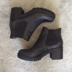 Leather booties