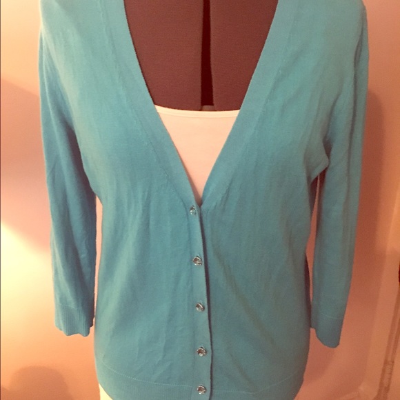 NWOT NY&CO Blue Jewel Button Cardigan