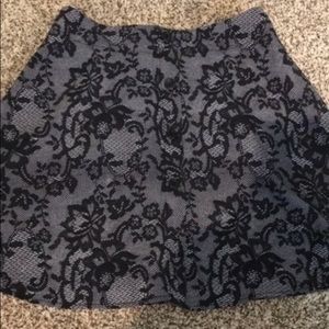 Faux Lace Silk Skirt