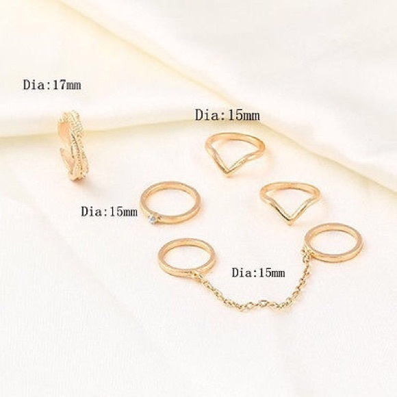 5-piece Chic Midi/Reg Ring Set - Picture 3 of 4