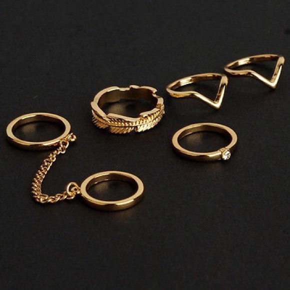 5-piece Chic Midi/Reg Ring Set - Picture 4 of 4