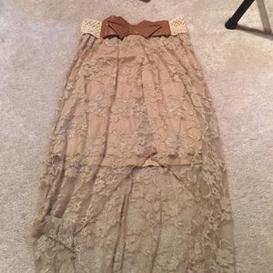 High low lace skirt