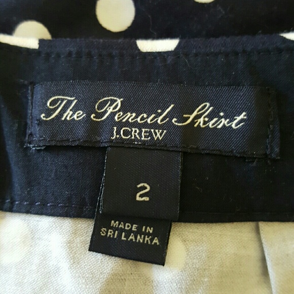 J. Crew Blue and White Polkadot Pencil Skirt - Picture 4 of 4