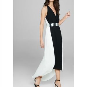 Express - Black Sleeveless Color Block Maxi Dress