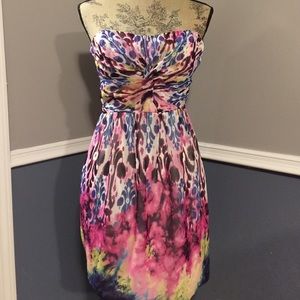 TeezeMe Tie-dye strapless dress Size 7