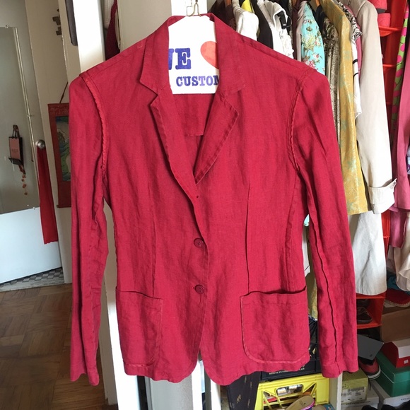 Red Linen Jacket