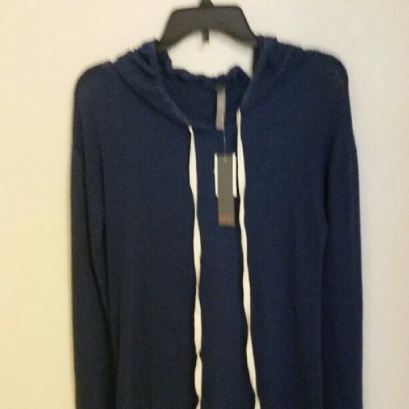 Navy blue & lace hoodie NWT
