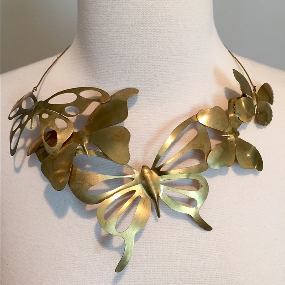 WOW!🌸Handmade OOAK Italian butterfly necklace NWT