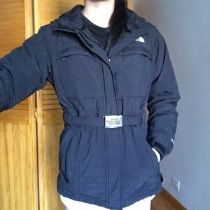 North Face black down jacket