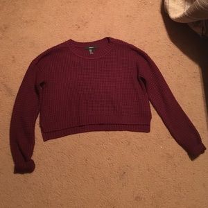 Maroon Crop Top Sweater