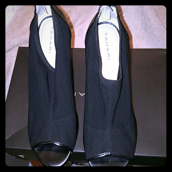 Tahari black bootie