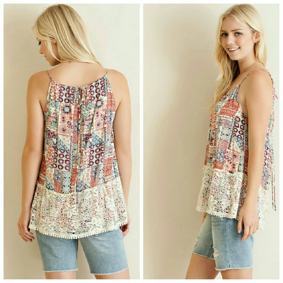Multi Print Tank Top - Picture 2 of 3