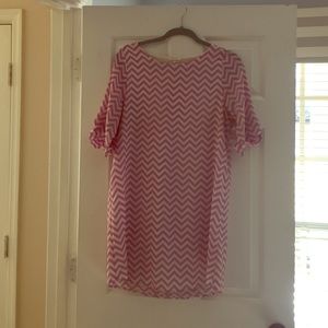 Lavender Chevron Print Dress