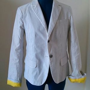 Gap Academy Blazer - Khaki Stripe Size 2