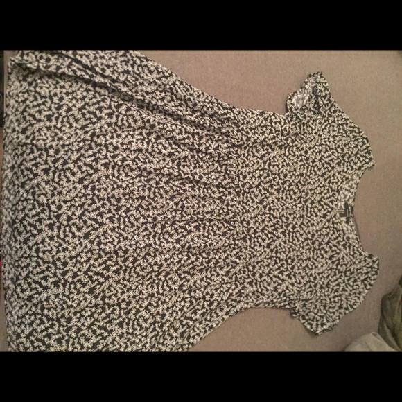 Black and white floral dress