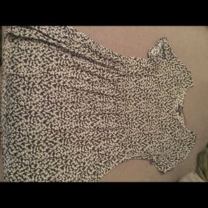 Black and white floral dress