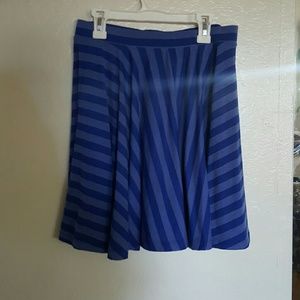 Stripped blue skirt