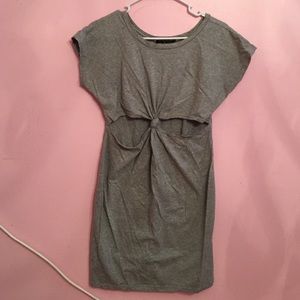 Gray [grey] knotted dress