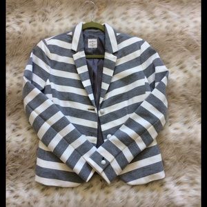 GAP Gray and White Striped Blazer