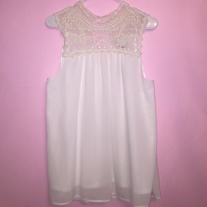 White woven top