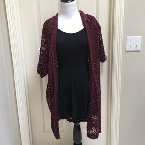 Brandy Melville Maroon knitted cardigan