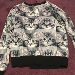Long sleeve cat sweater