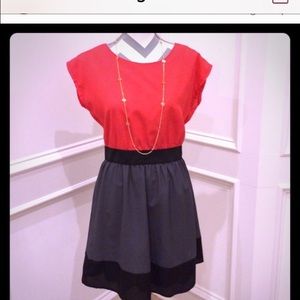 Silky elastic waist BeBop dress