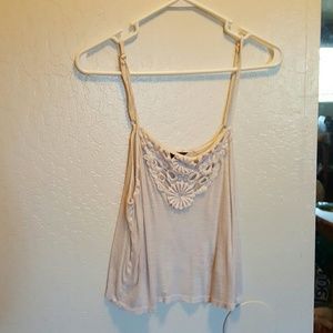 White crop tank top