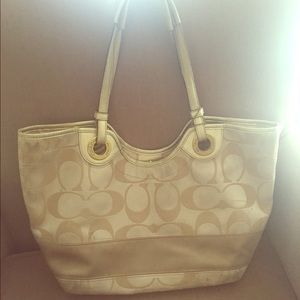 Gold Signature Coach Bag