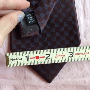 Alfani Accessories - Alfani Mahogany Red Checkered Navy Blue Tie Sheen Alfani Accessories - Alfani Mahogany Red Checkered Navy Blue Tie Sheen