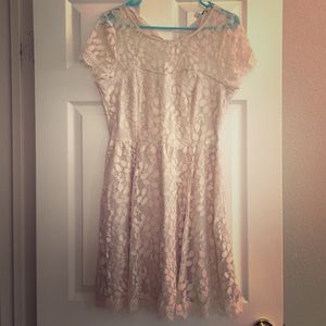 Lauren Conrad Ivory Lace Dress