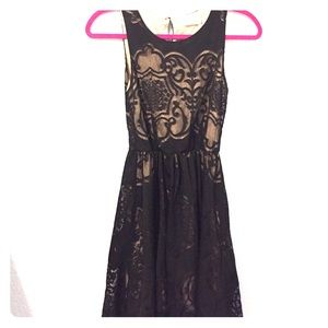 Black and Tan lace dress