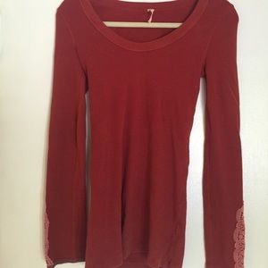 Free people Burgundy shirt