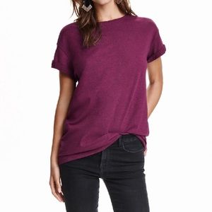 H&M Tops - Plum Divided Tee H&M Tops - Plum Divided Tee