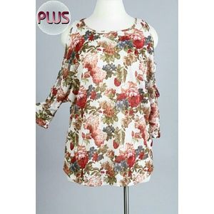 Floral print Cold Shoulder Top
