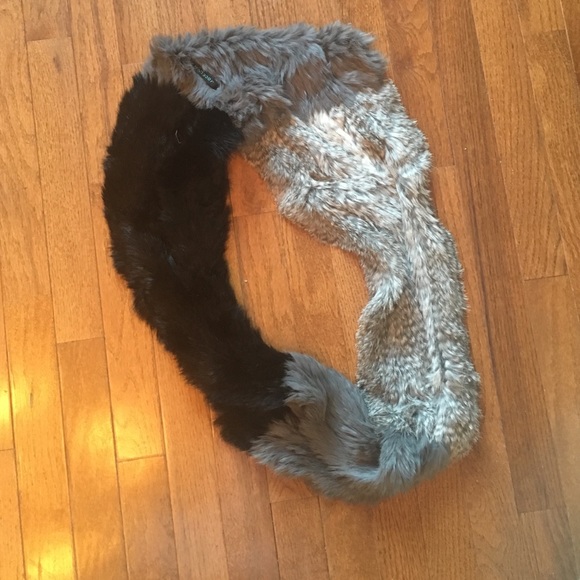 Jocelyn Rabbit Fur Infinity Scarf