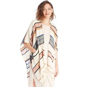 Rustic Stripe Kimono with Pockets