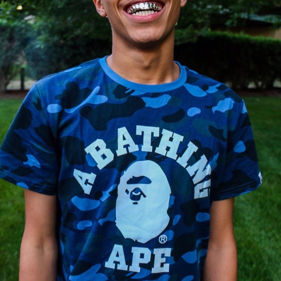 Bape Blue Camo Shirt (Accept Trades) - Picture 2 of 2