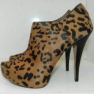 Vince Camuto Leopard Print Booties