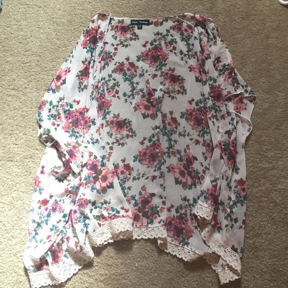 Floral kimono style cardigan