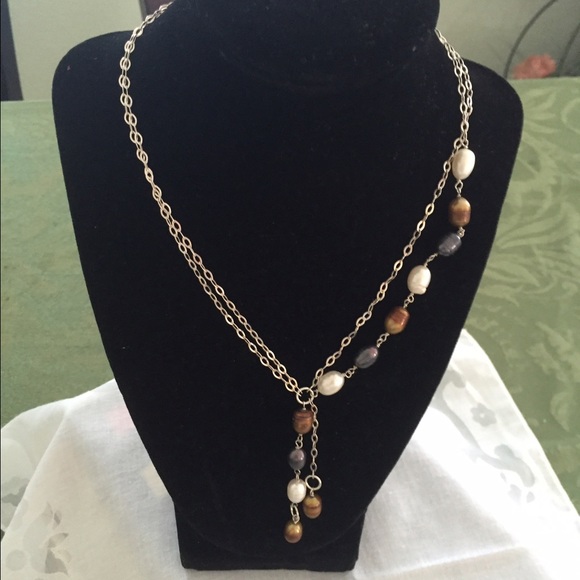 sterling silver mother of pearl necklace