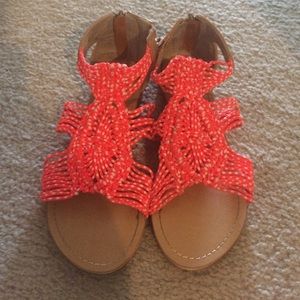 Neon orange Aeropostale gladiator sandals