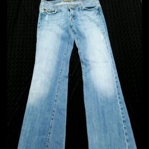 Miss Me flares like new factory distressed