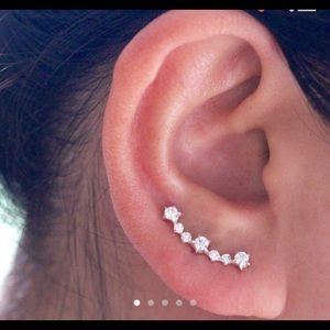 Silver right ear ear climber