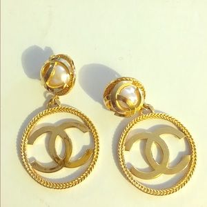 Chanel hoop earrings
